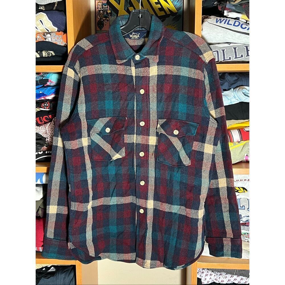 Vintage Woolrich Men’s Plaid Wool Heavy Flannel Shirt